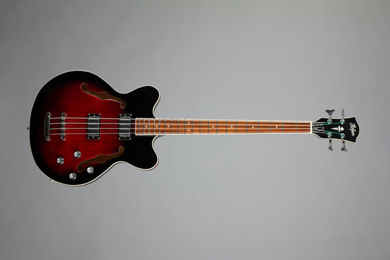 Höfner Verythin Contemporary Long Scale Bass Cherryburst HCT-500/8-DC Demo