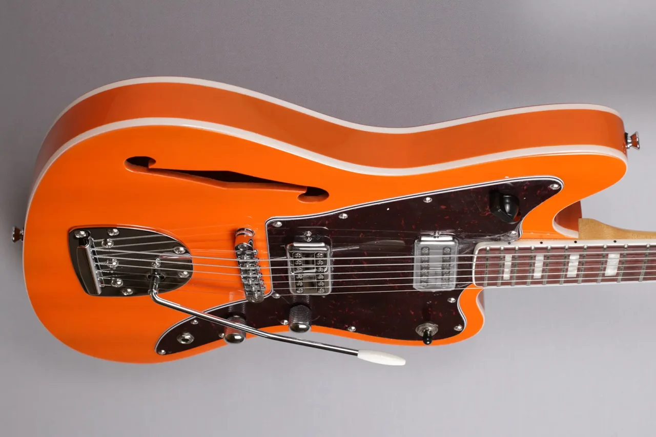Vintage Revo Surfmaster Thinline Twin Trans Orange – Bild 3
