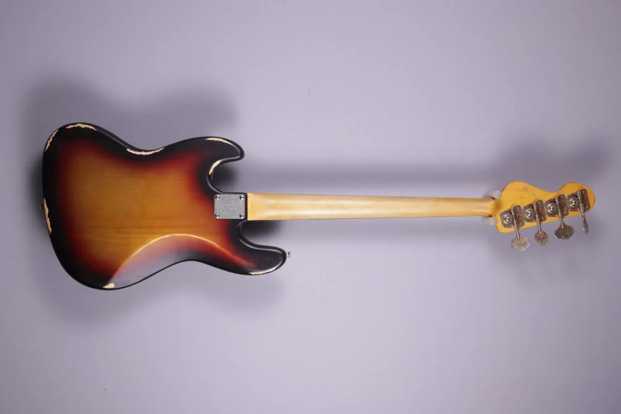 Vintage Icon  Fretless Distressed Sunset Burst E-Bass – Bild 2