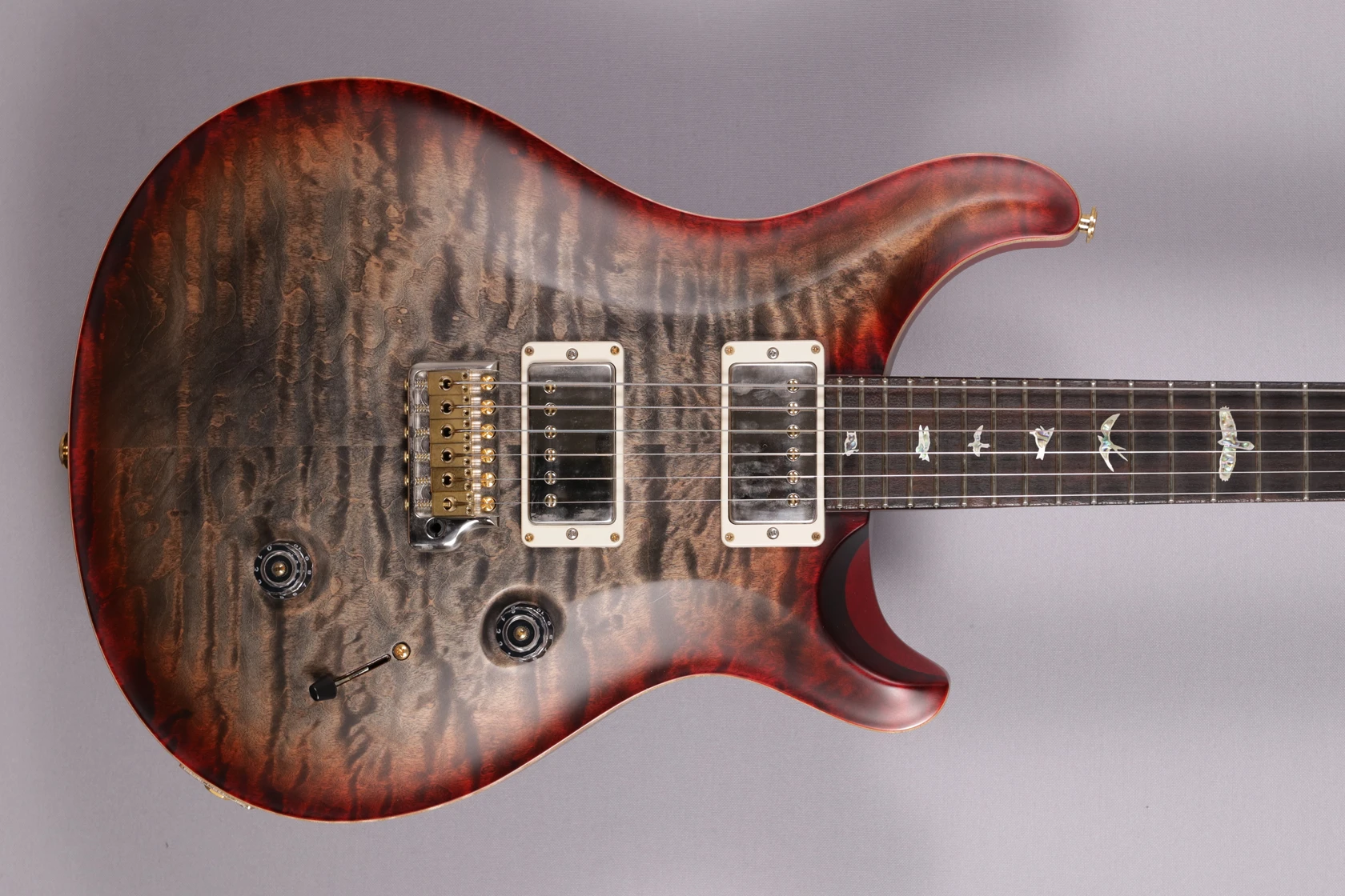 PRS Custom 24 Wood Library 10 Top Charcoal Tri-Color Burst session Select – Bild 3